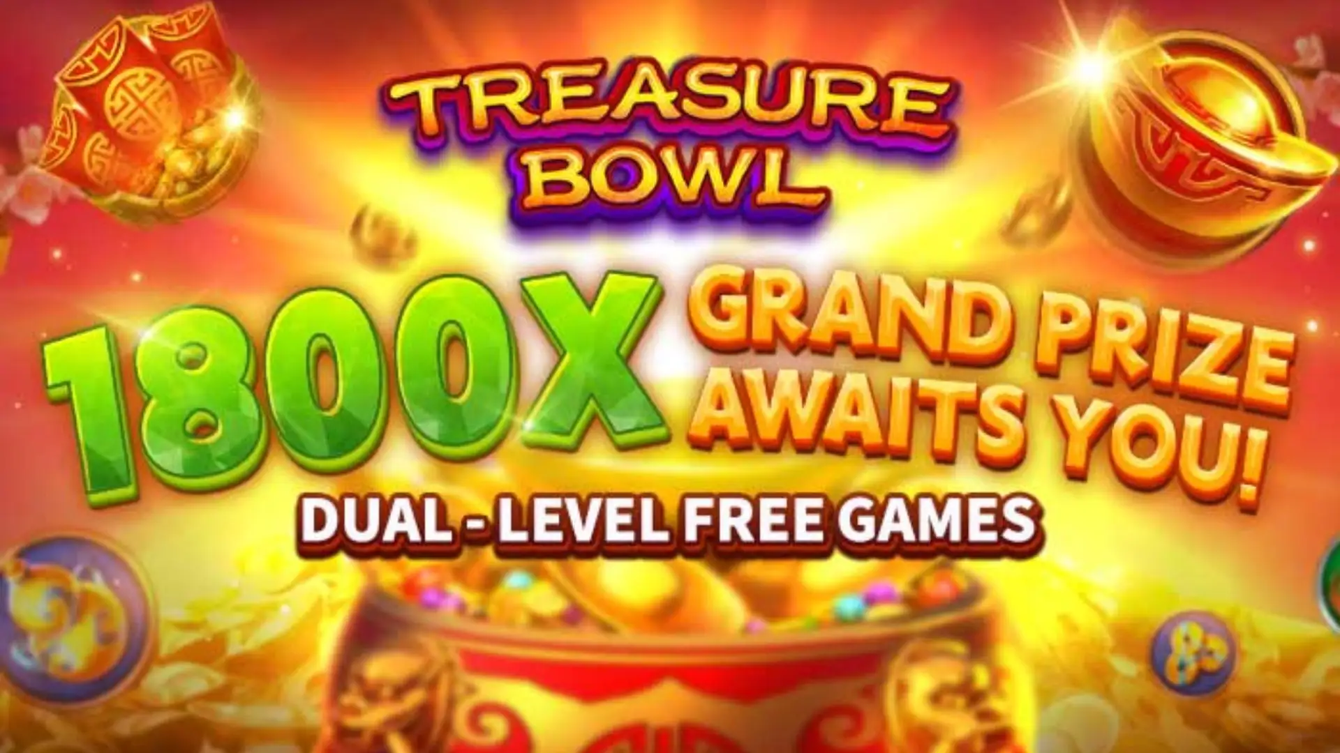 Multiplicadores Treasure Bowl fb85 - 7777x Máximo com Tigela Dourada